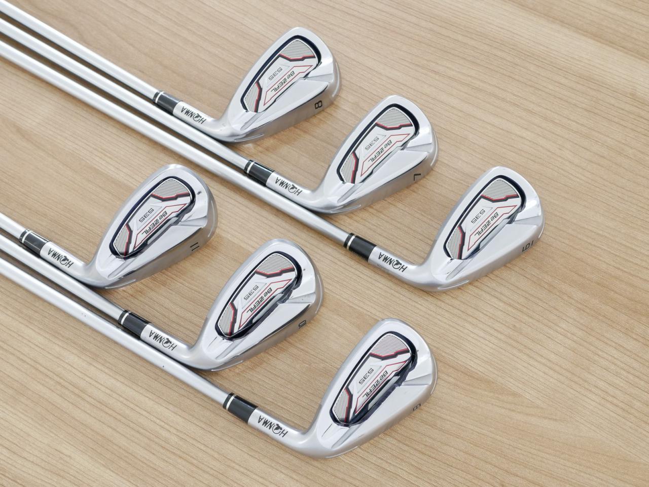 Iron set : Honma : ชุดเหล็ก Honma Bezeal 535 (ปี 2019 รุ่นนี้ใบใหญ่ที่สุดของ Honma) มีเหล็ก 6-11 (6 ชิ้น เทียบเท่า 5-Pw) ก้านกราไฟต์ Honma Vizard 48 Flex S

