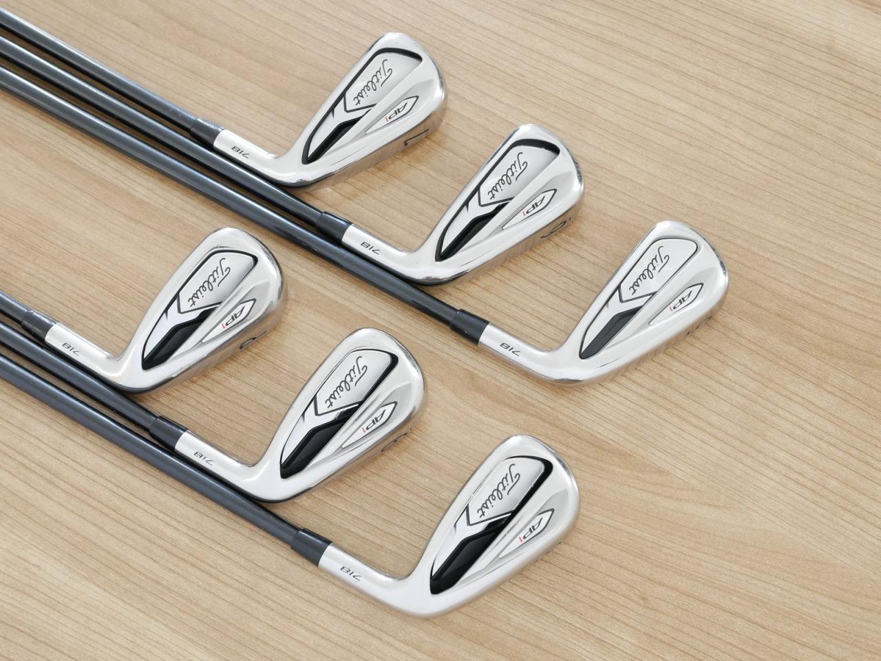 Iron set : Titleist : ชุดเหล็ก Titleist AP1 718 (ออกปี 2018) มีเหล็ก 5-Pw (6 ชิ้น) ก้านกราไฟต์ Fujikura MCI 60 Flex S