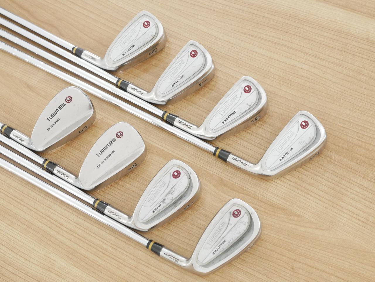 Iron set : Maruman : ชุดเหล็ก Maruman M1 Cavity (เหล็กตีไกลในตำนานครับ) มีเหล็ก 5-Pw,Aw,Sw (8 ชิ้น) ก้านเหล็ก NS Pro 950 Flex R