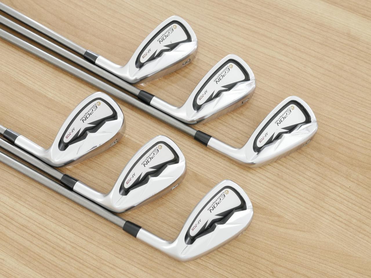 Iron set : Epon : ชุดเหล็ก EPON AF-705 Forged (ปี 2019 ใบใหญ่ ตีง่าย ไกล) มีเหล็ก 6-Pw,Aw (6 ชิ้น) ก้าน Steelfiber i70 Flex R