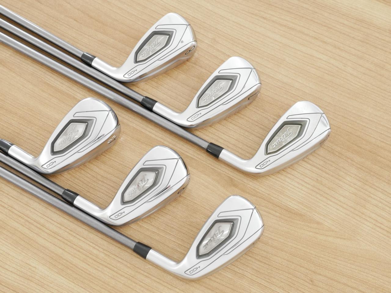 Iron set : Titleist : ชุดเหล็ก Titleist T400 (ตีง่ายที่สุด ไกลที่สุด ออกปี 2020) มีเหล็ก 6-Pw,43 (6 ชิ้น) ก้านกราไฟต์ Mitsubishi TENSEI 50 Flex R
