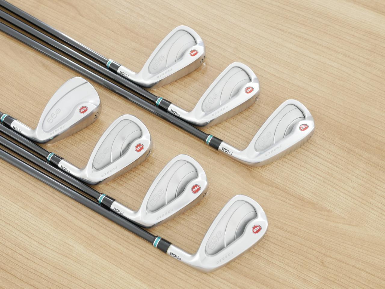 Iron set : PRGR : ชุดเหล็กกระเทย PRGR NEW Egg Forged (รุ่นปี 2020 ตีง่ายและไกลมากๆ เด้งสุดๆ COR 0.82) มีเหล็ก 6-Pw,Aw,As (7 ชิ้น) ก้านกราไฟต์ UST Mamiya ATTAS FF 85 Flex S