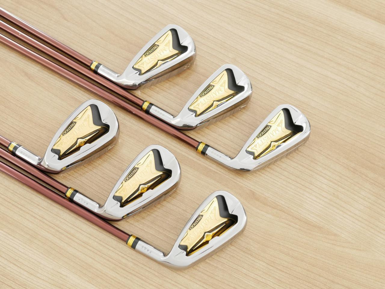 Iron set : Maruman : ชุดเหล็ก Maruman Majesty Prestigio X (รุ่นท๊อปสุด ปี 2020 หน้าเด้ง ตีไกลมาก ของใหม่ 1.2 แสนบาท) มีเหล็ก 6-10,Pw (6 ชิ้น เทียบเท่า 5-Pw) ก้านกราไฟต์ Flex R2