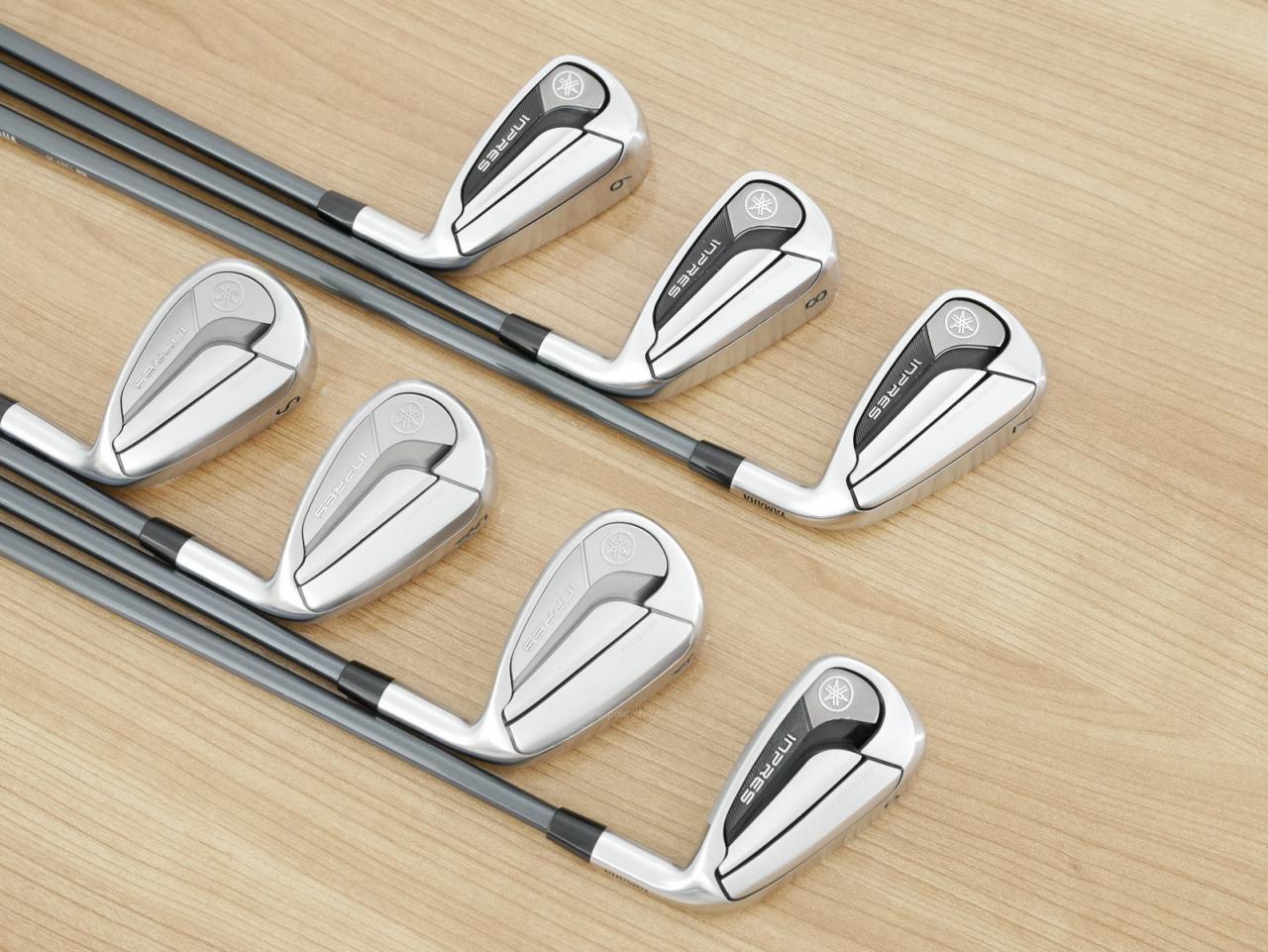 Iron set : Yamaha : ชุดเหล็ก Yamaha Inpres DriveStar Type D (รุ่นล่าสุด ออกปี 2024 ตีไกลที่สุด ไกลกว่าเหล็กทั่วไป 2 เบอร์ หน้าเด้งมากๆ) มีเหล็ก 7-Pw,Aw,As,Sw (7 ชิ้น) ก้านกราไฟต์ Fujikura Speeder NX M-425i Flex R