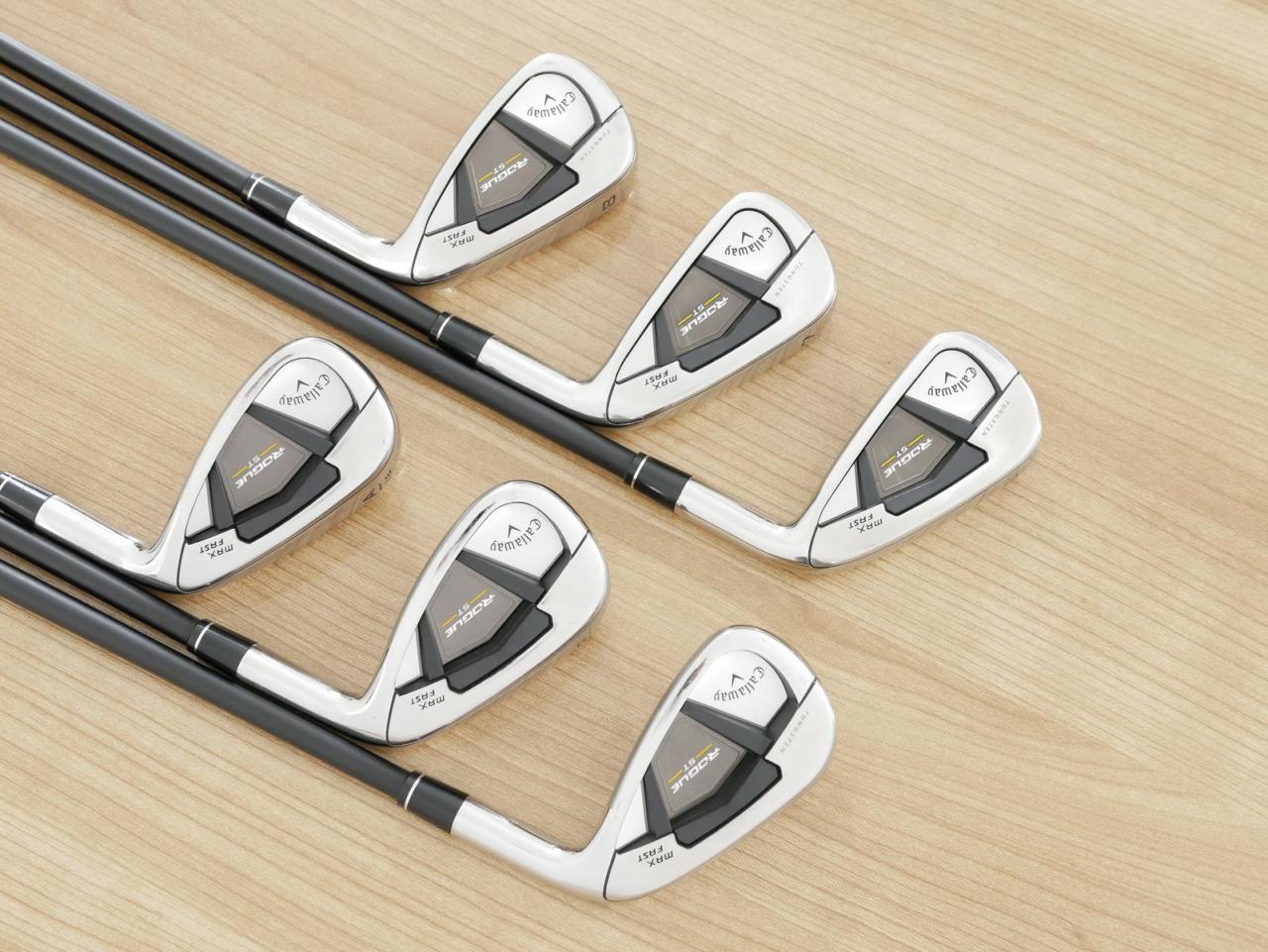 Iron set : Callaway : ชุดเหล็ก Callaway Rogue ST Max Fast (ออกปี 2022 ตีง่ายที่สุด ไกลสุดของ Callaway) มีเหล็ก 6-Pw,Aw (6 ชิ้น) ก้านกราไฟต์ Fujikura Speeder NX 40 Flex R