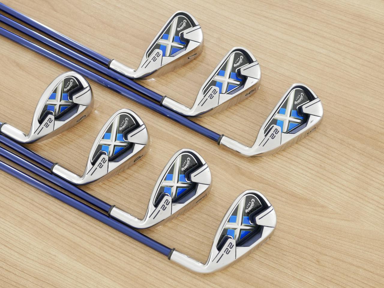 Iron set : Callaway : ชุดเหล็ก Callaway X-22 มีเหล็ก 5-Pw,Sw (7 ชิ้น) ก้านกราไฟต์ Flex R