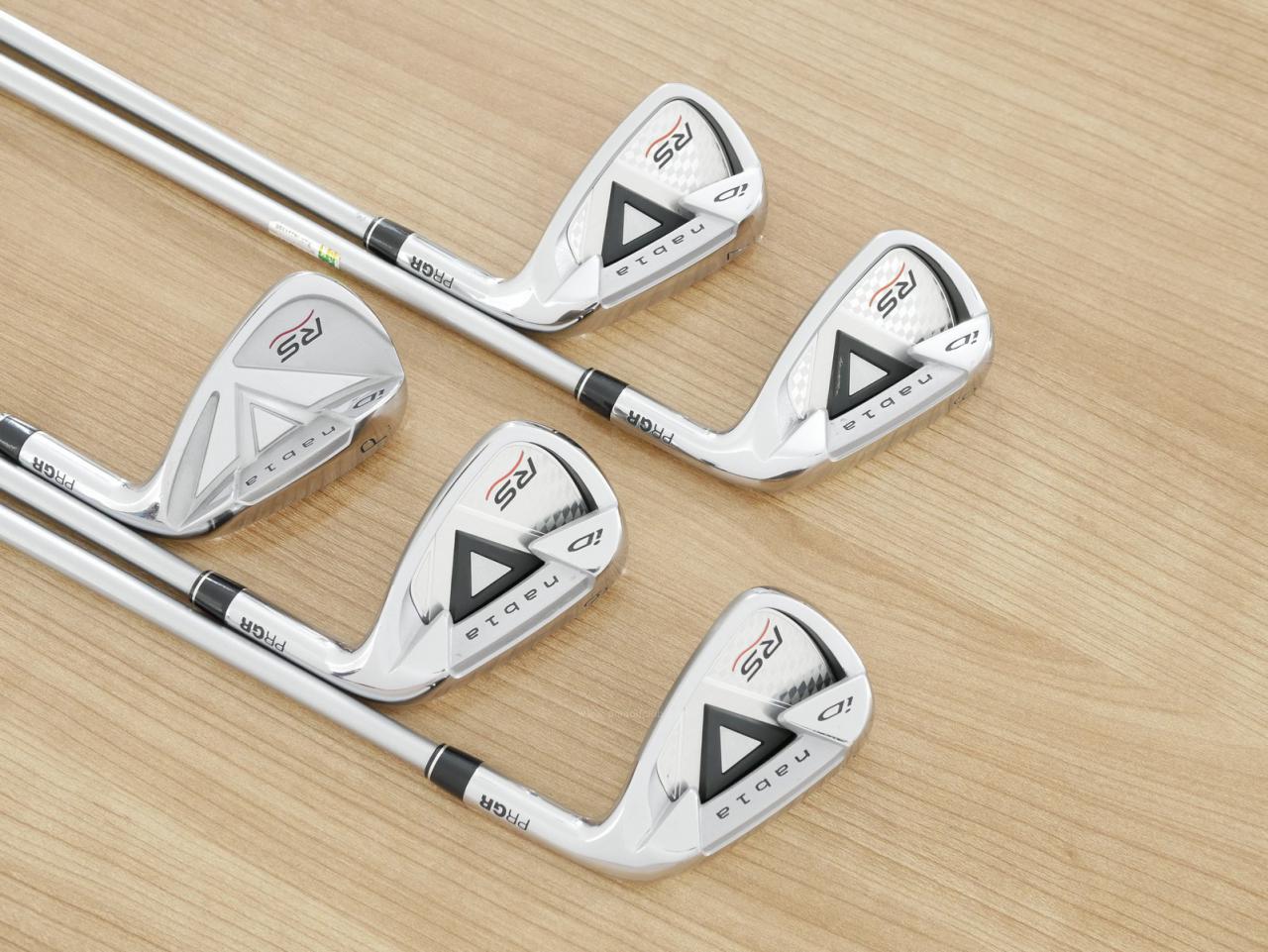 Iron set : PRGR : ชุดเหล็ก PRGR ID Nabla RS Titan Face (ปี 2015 หน้าเด้ง ตีไกล) มีเหล็ก 6-Pw (5 ชิ้น) ก้านกราไฟต์ Mitsubishi Rayon M-37 (Flex R)