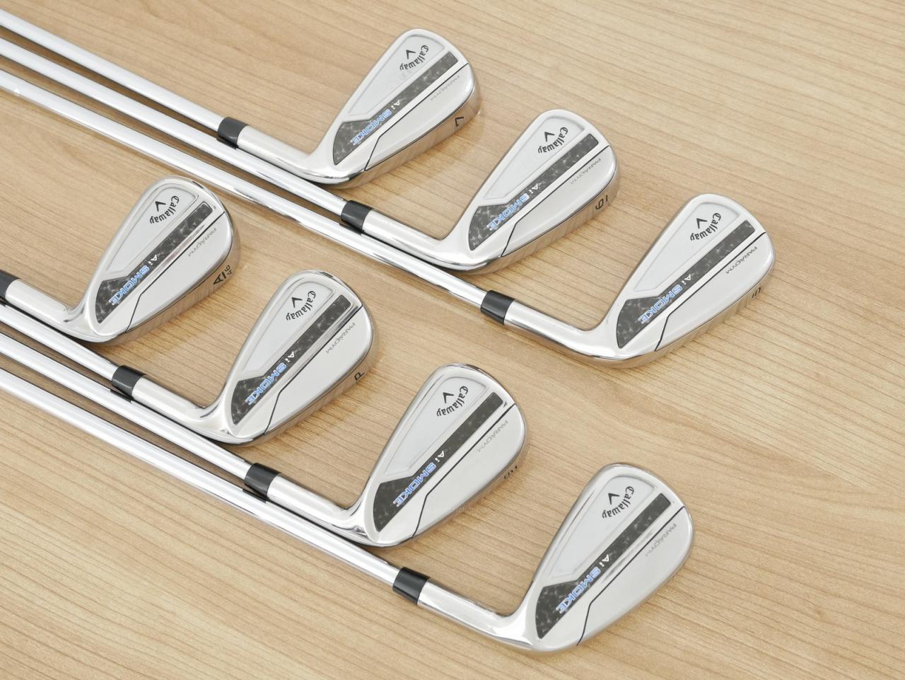 Iron set : Callaway : ชุดเหล็ก Callaway Paradym Ai Smoke (ออกปี 2024 ตีง่ายมาก ไกล Japan Spec.) มีเหล็ก 5-Pw,Aw (7 ชิ้น) ก้านเหล็ก NS Pro ZELOS 7 Flex S