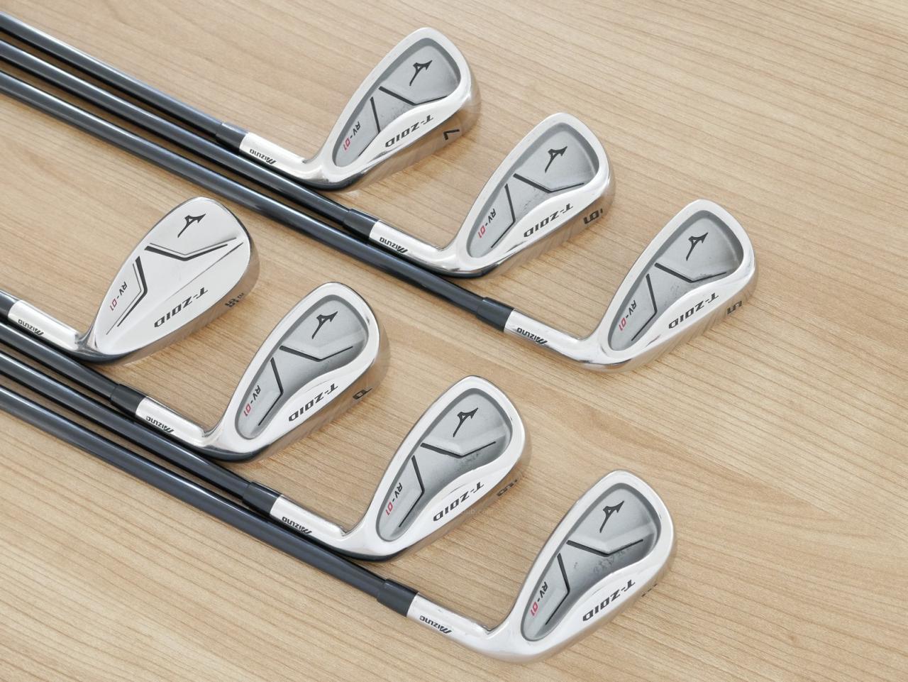 Iron set : Mizuno : ชุดเหล็ก Mizuno T-Zoid RV-01 มีเหล็ก 5-Pw,Sw (7 ชิ้น) ก้านกราไฟต์ FLex S