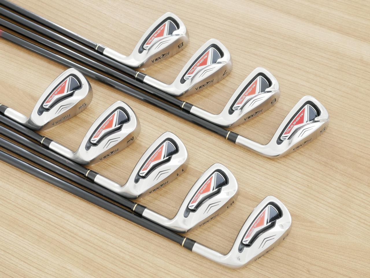 Iron set : Honma : ชุดเหล็ก Honma AMAZING Spec II (หน้าเด้ง โกงองศาสุดๆ ไกลที่สุด) มีเหล็ก 5-11,Aw,Sw (9 ชิ้น ระยะเทียบเท่า 4-Pw,Aw,Sw) ก้าน AMAZING SPEC Feather & Feather FLex R