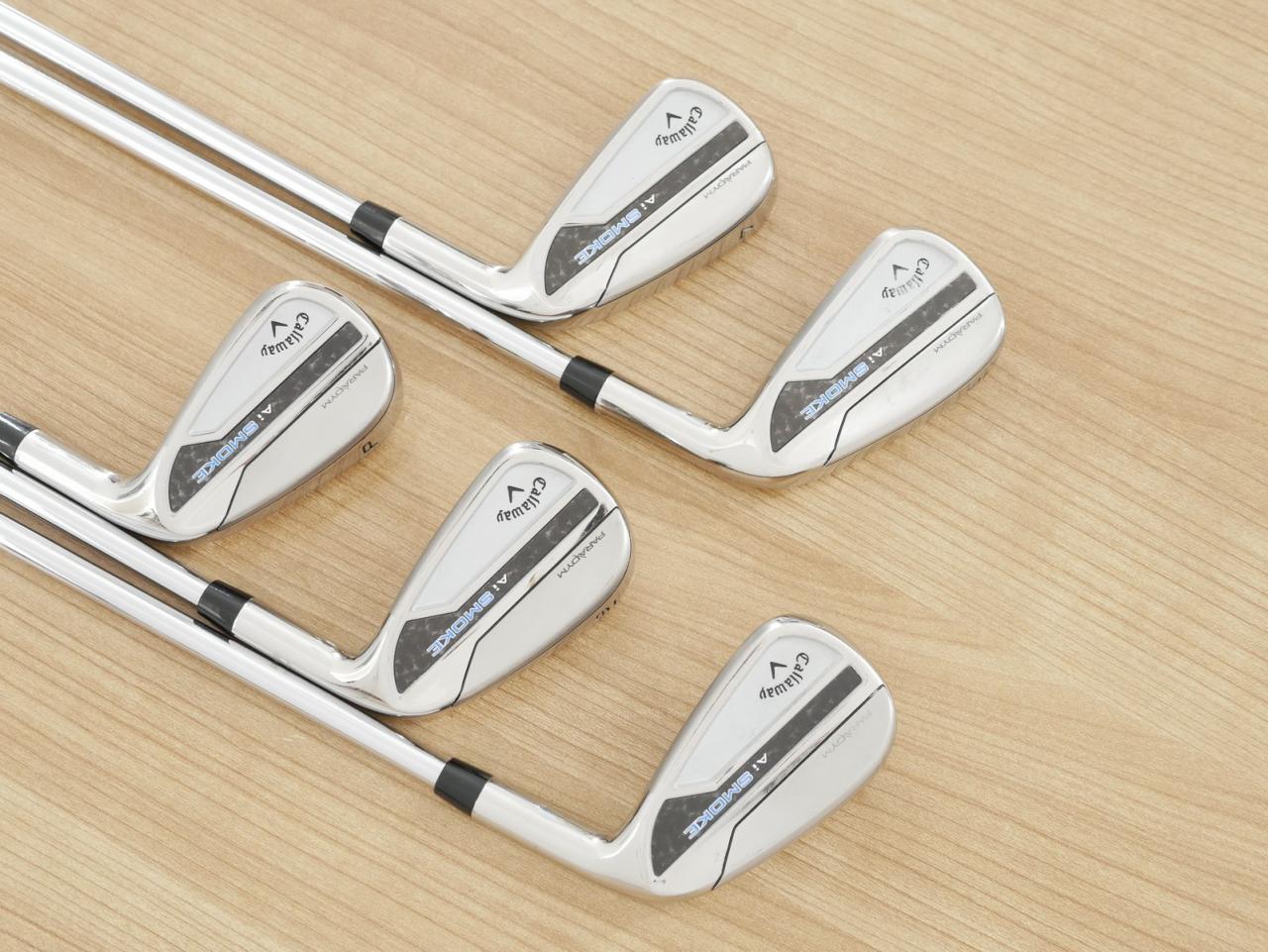 Iron set : Callaway : ชุดเหล็ก Callaway Paradym Ai Smoke (ออกปี 2024 ตีง่ายมาก ไกล Japan Spec.) มีเหล็ก 6-Pw (5 ชิ้น) ก้านเหล็ก NS Pro ZELOS 7 Flex S
