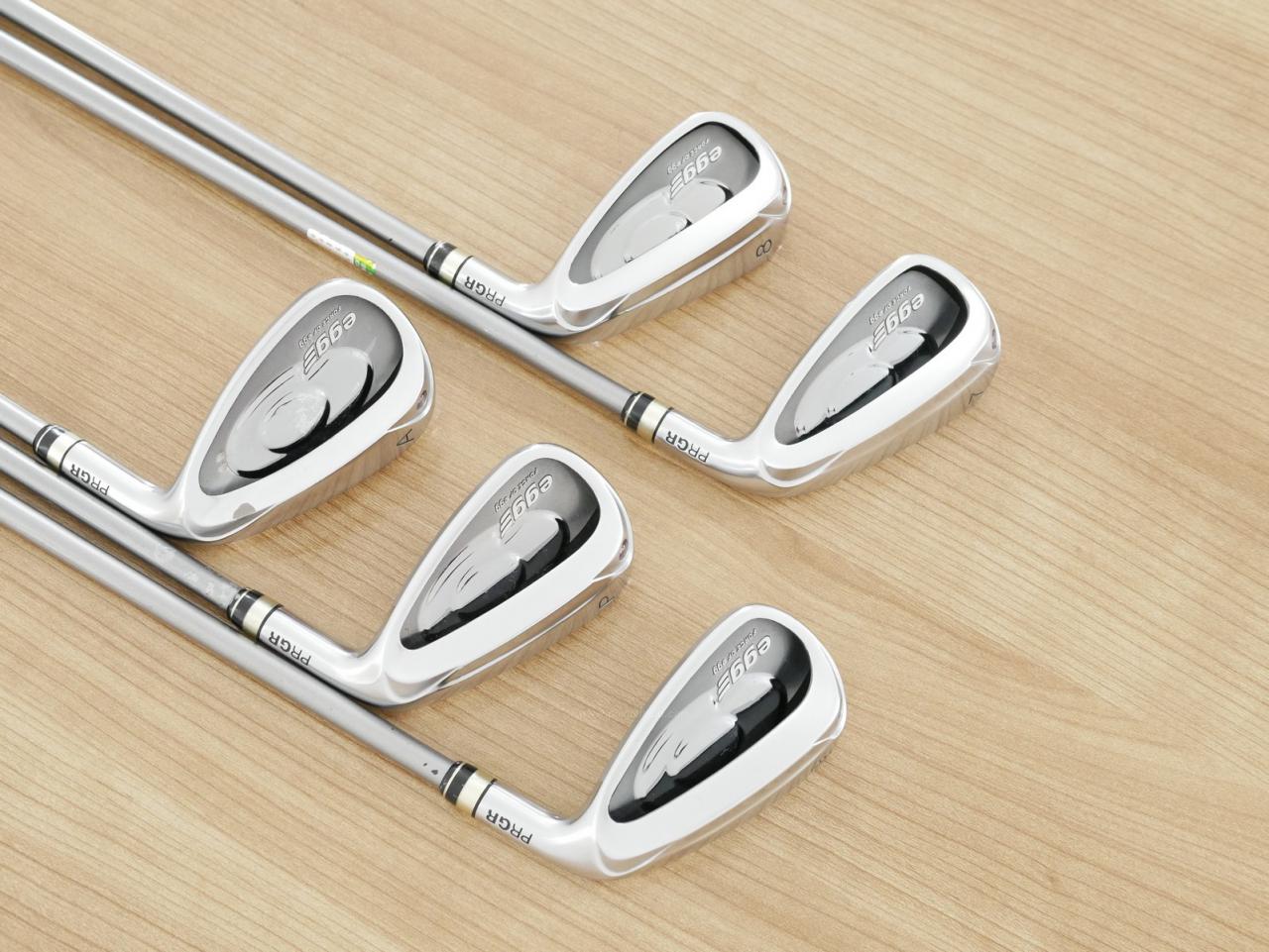 Iron set : PRGR : ชุดเหล็กกระเทย PRGR Egg PC (รุ่นปี 2019 ตีง่ายและไกลมากๆ โกงสุดๆ) มีเหล็ก 7-Pw,Aw (5 ชิ้น) ก้านกราไฟต์ M-37 Flex R