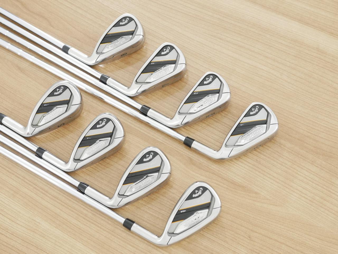 Iron set : Callaway : ชุดเหล็ก Callaway Mavrik MAX (ออกปี 2020 ตีง่าย ไกลมากๆ) มีเหล็ก 5-Pw,Aw,Sw (8 ชิ้น) ก้านเหล็ก NS Pro Zelos 7 Flex S