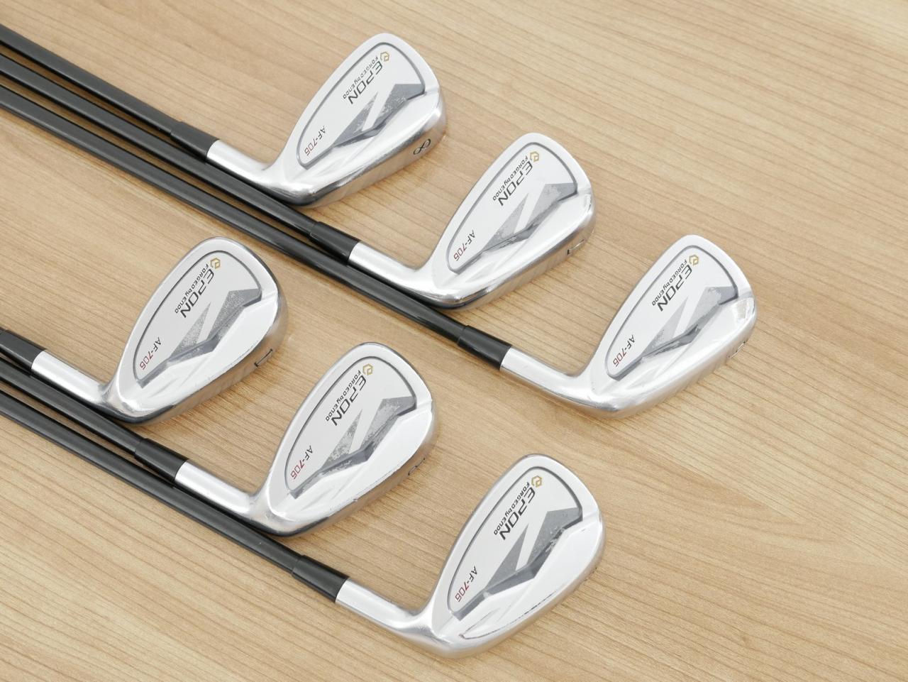 Iron set : Epon : ชุดเหล็ก EPON AF-706 Forged (ออกปี 2021 ใบใหญ่ ตีง่าย ไกล) มีเหล็ก 6-Pw,Tw (6 ชิ้น) ก้านกราไฟต์ Graphite Design RAUNE i75 Flex S