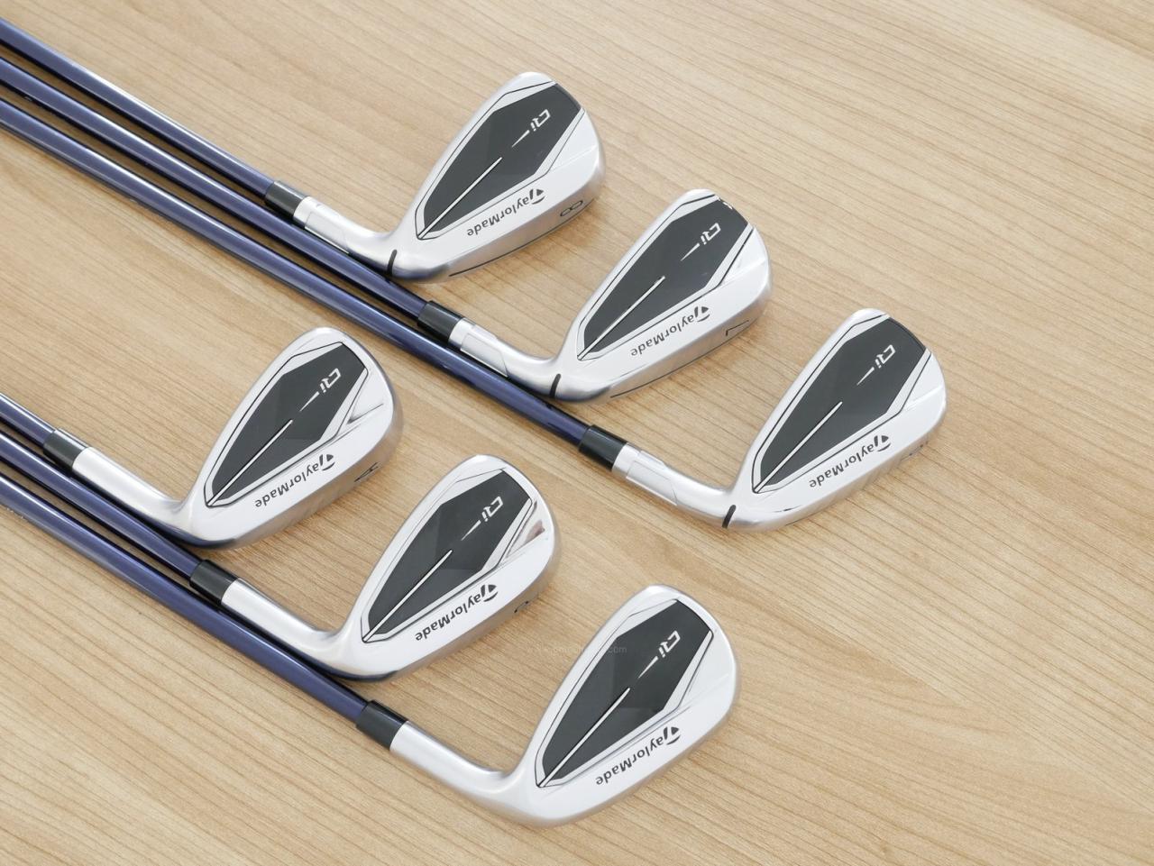 Iron set : Taylormade : ชุดเหล็ก Taylormade Qi (รุ่นล่าสุด ออกปี 2024 Japan Spec.) มีเหล็ก 6-Pw,Aw (6 ชิ้น) ก้านกราไฟต์ Mitsubishi Diamana TM60 Flex R