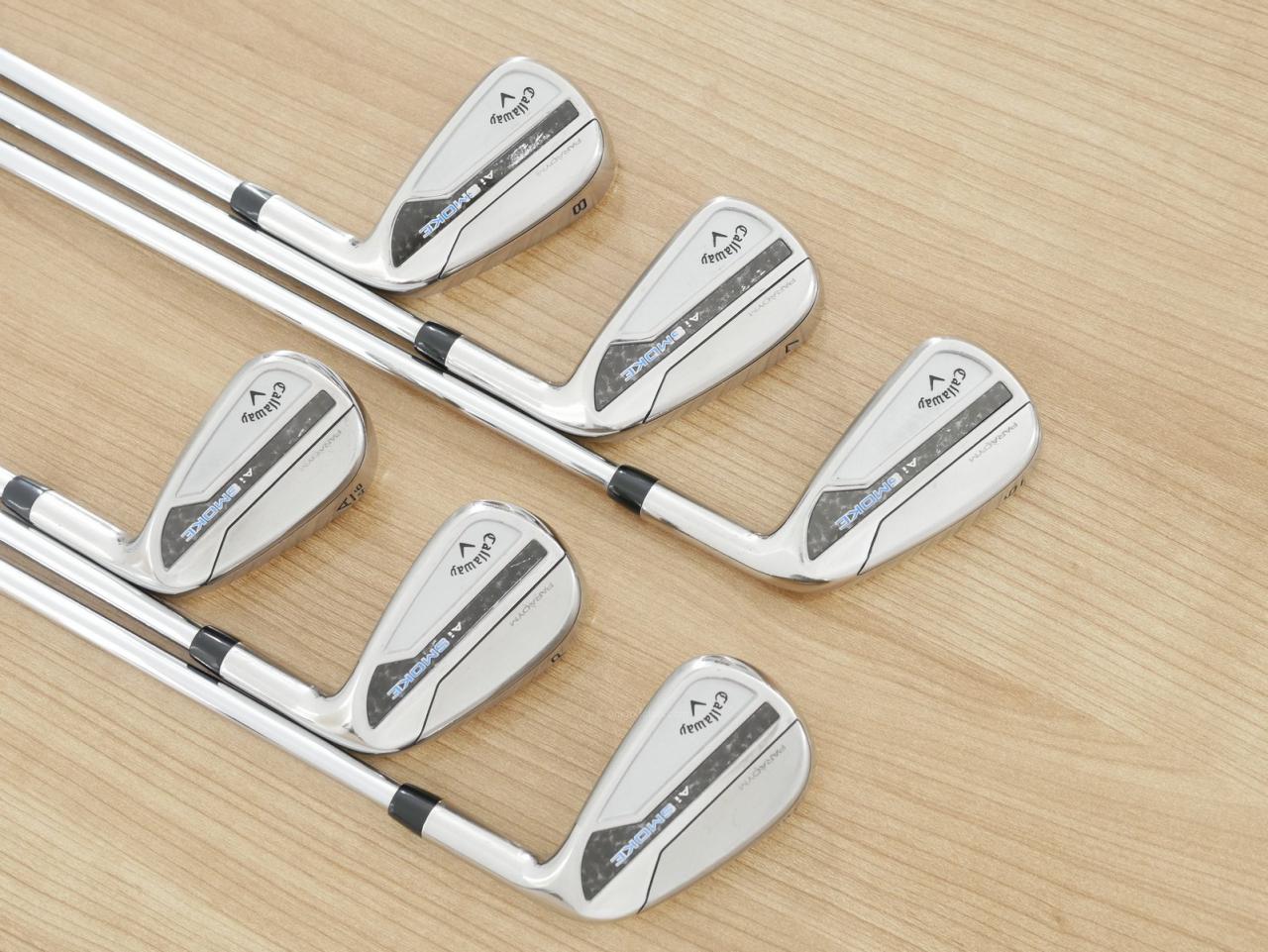 Iron set : Callaway : ชุดเหล็ก Callaway Paradym Ai Smoke (ออกปี 2024 ตีง่ายมาก ไกล Japan Spec.) มีเหล็ก 6-Pw,Aw (6 ชิ้น) ก้านเหล็ก NS Pro ZELOS 8 Flex S