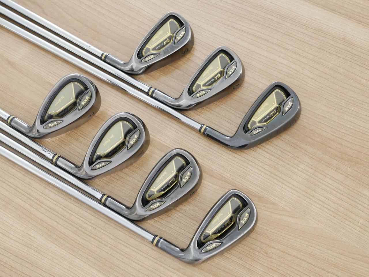 Iron set : Macgregor : ชุดเหล็ก Macgregor Gold Tourney (รุ่นท๊อปสุด เป็นเหล็กเด้งผิดกฏ ราคาปกติเกือบ 2 แสน) มีเหล็ก 6-Pw,Aw,Sw (7 ชิ้น) ก้านกราไฟต์ Flex R