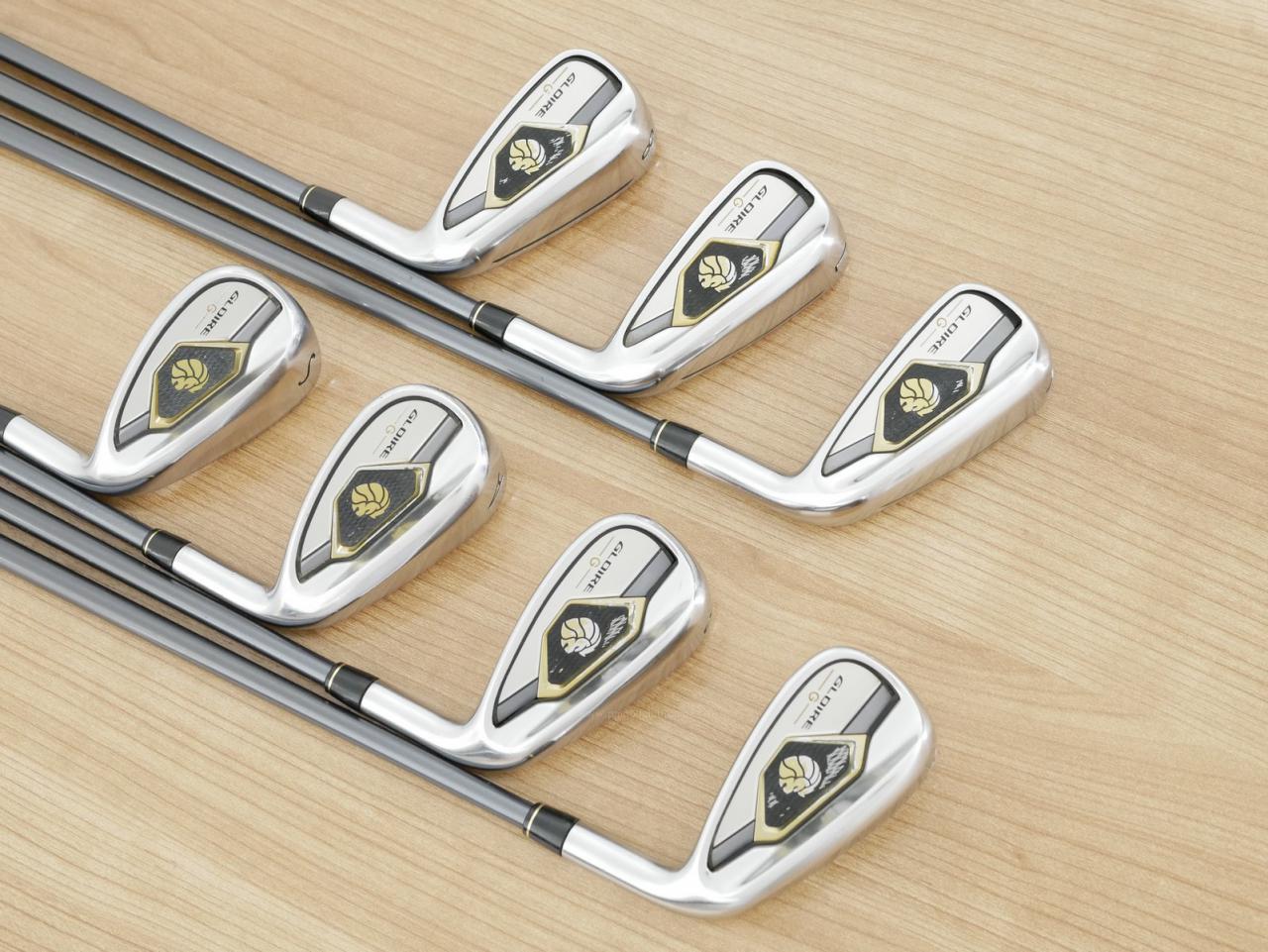 Iron set : Taylormade : ชุดเหล็ก Taylormade Gloire G (รุ่นท๊อปสุด ตีไกลมากๆ เหล็ก 7 Loft 26.5 หน้าเด้ง) มีเหล็ก 6-Pw,Aw,Sw (7 ชิ้น) ก้านกราไฟต์ Flex R