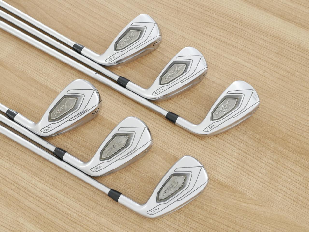 Iron set : Titleist : ชุดเหล็ก Titleist T400 (ตีง่ายที่สุด ไกลที่สุด ออกปี 2020) มีเหล็ก 6-Pw,43 (6 ชิ้น) ก้านกราไฟต์ Mitsubishi FUBUKI MV Flex R