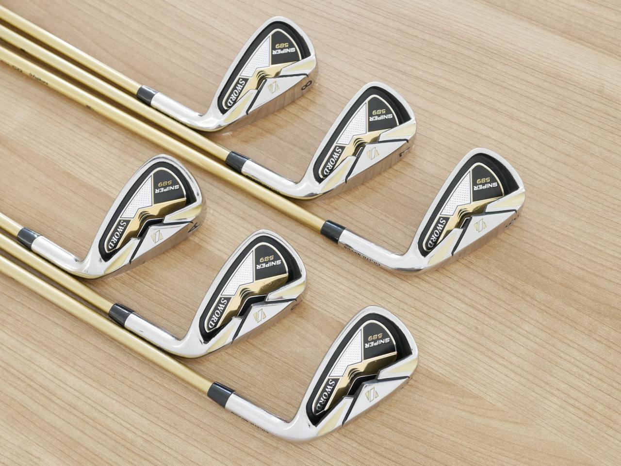 Iron set : Katana : ชุดเหล็ก Katana Sword Sniper 589 (หน้าเด้ง) มีเหล็ก 6-Pw,Aw (6 ชิ้น) ก้านกราไฟต์ Speeder 589 Flex SR