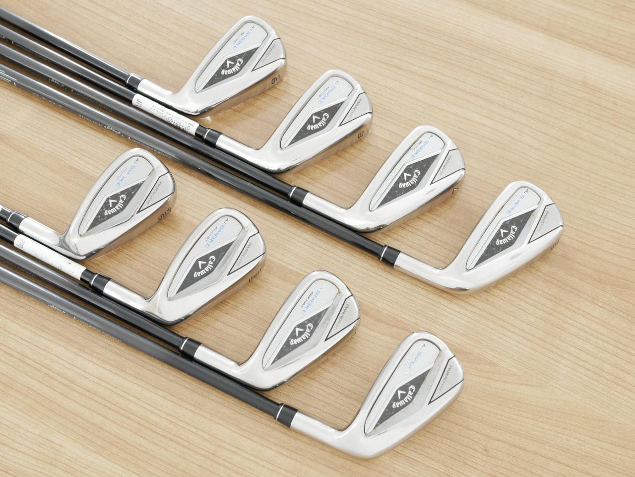 Iron set : Callaway : ชุดเหล็ก Callaway Paradym Ai Smoke Max Fast (ออกปี 2024 ตีง่ายมาก ไกล Japan Spec.) มีเหล็ก 6-Pw,Aw,Gw,Sw (8 ชิ้น) ก้านกราไฟต์ Fujikura TENSEI 40 Flex R