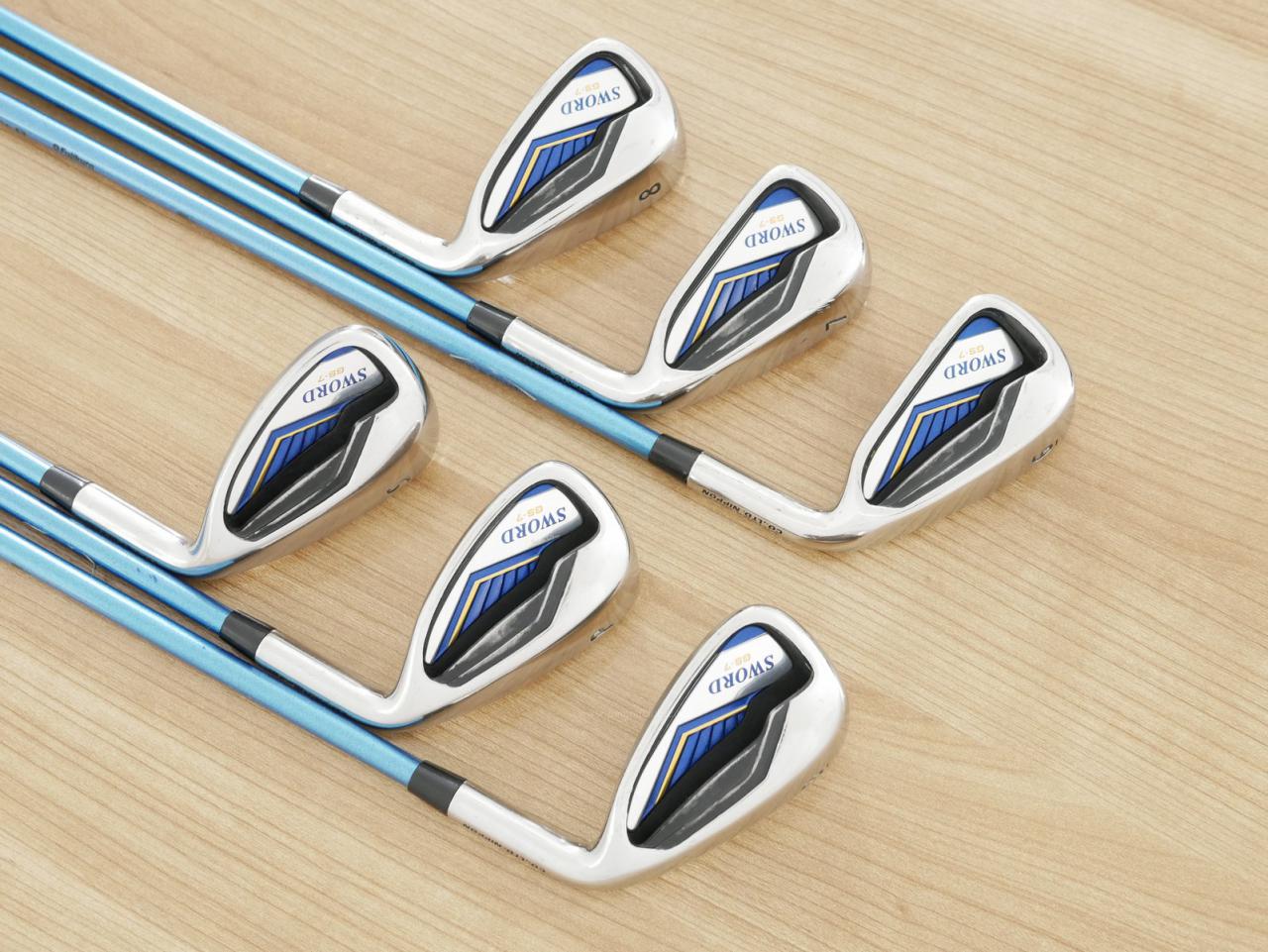 Iron set : Katana : ชุดเหล็ก Katana Sword GS-7 (หน้าเด้ง) มีเหล็ก 6-Pw,Sw (6 ชิ้น) ก้านกราไฟต์ Fujikura Speeder Five Flex R