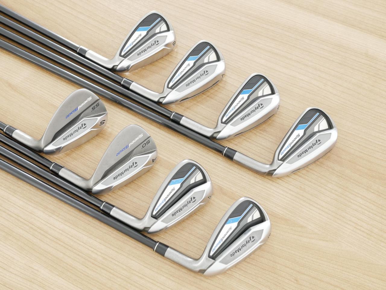 Iron set : Taylormade : ชุดเหล็ก Taylormade SpeedBlade มีเหล็ก 5-Pw,Aw,Sw (8 ชิ้น) ก้านกราไฟต์ Flex R
