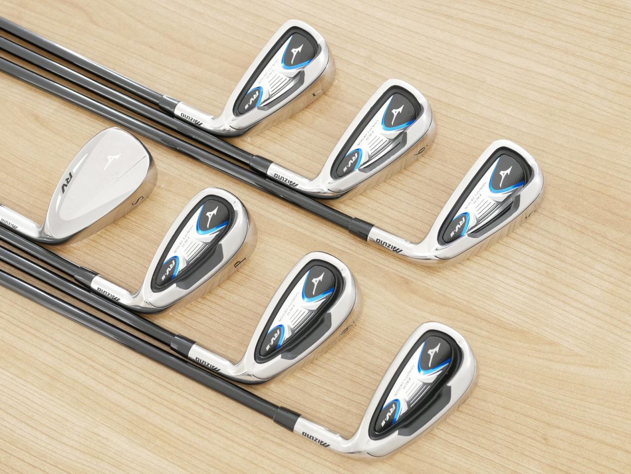 Iron set : Mizuno : ชุดเหล็ก Mizuno RV-5 มีเหล็ก 5-Pw,Sw (7 ชิ้น) ก้านกราไฟต์ Flex R