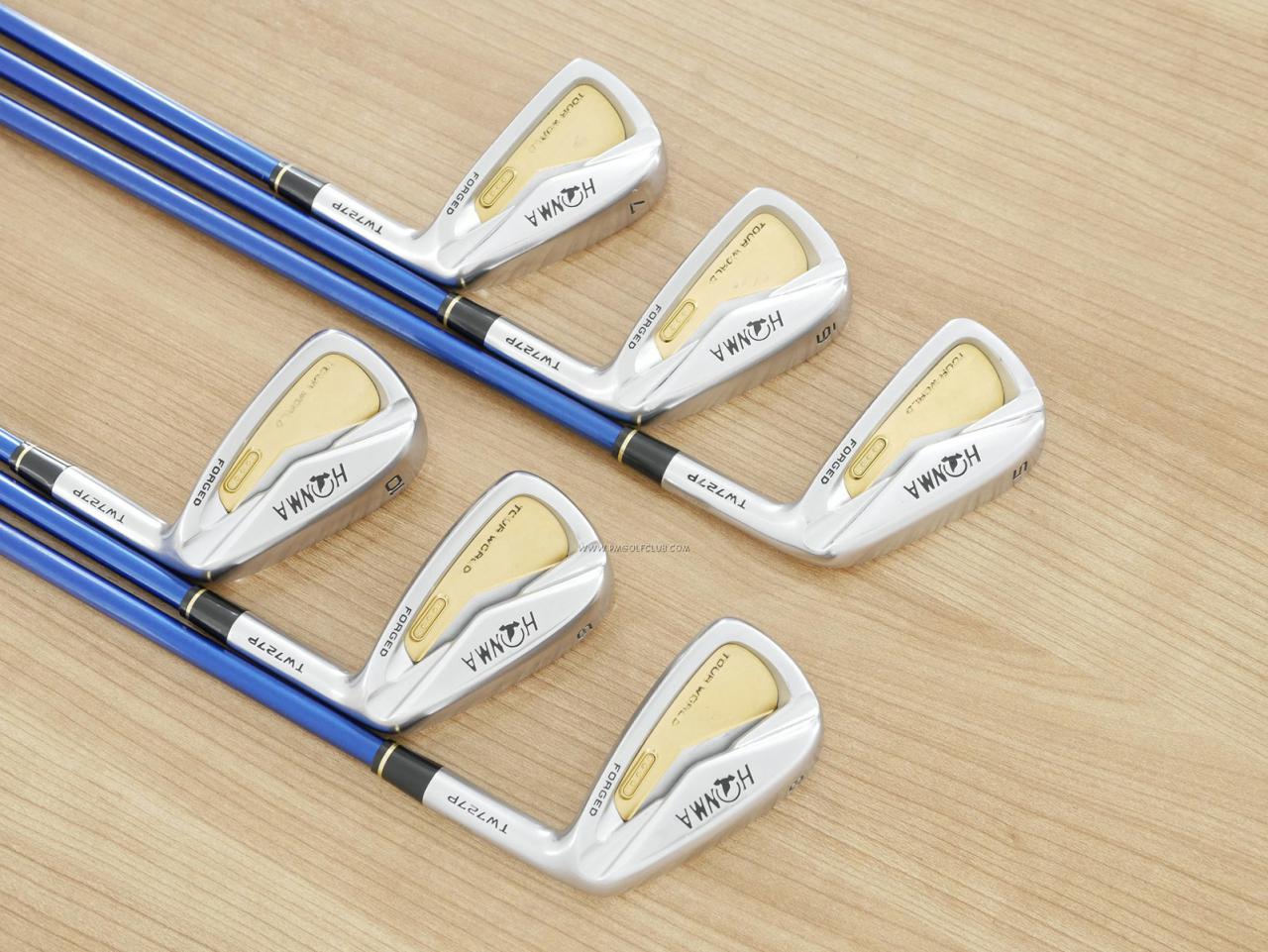 Iron set : Honma : **ก้าน 3 ดาว** ชุดเหล็ก Honma Tour World TW727P (Forged) มีเหล็ก 5-10 (6 ชิ้น) ก้านกราไฟต์ ARMRQ 8 (54) Flex R (3 ดาว)
