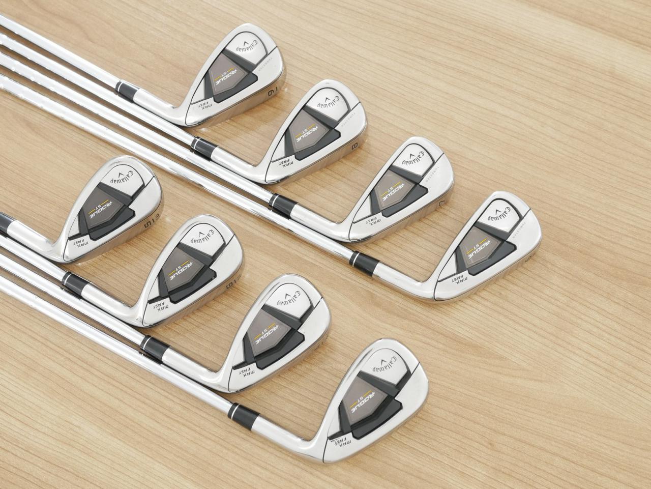 Iron set : Callaway : ชุดเหล็ก Callaway Rogue ST Max Fast (ออกปี 2022 ตีง่ายที่สุด ไกลสุดของ Callaway) มีเหล็ก 6-Pw,Aw,Gw,Sw (8 ชิ้น) ก้านเหล็ก NS Pro 850 NEO Flex S
