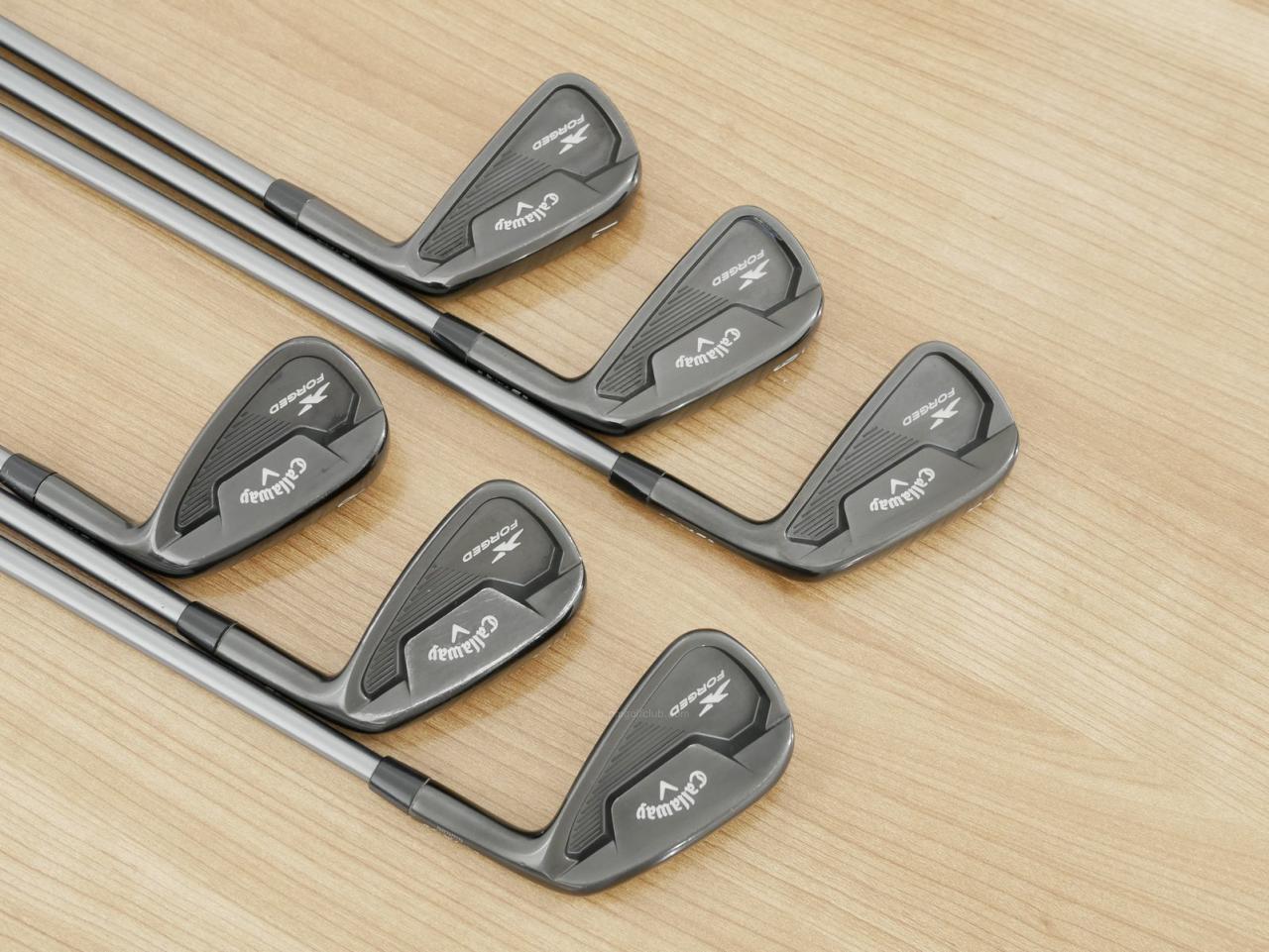 Iron set : Callaway : ชุดเหล็ก Callaway X Forged Star Black Limited (ออกปี 2021 หายากมากๆ) มีเหล็ก 5-Pw (6 ชิ้น) ก้านกราไฟต์ Fujikura MC 70 Flex R