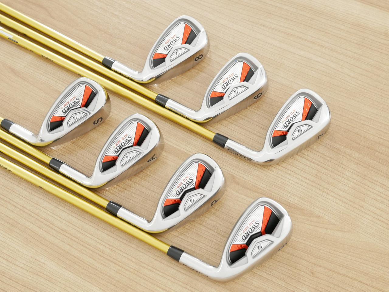 Iron set : Katana : ชุดเหล็ก Katana Sword ATC-589a (หน้าเด้ง) มีเหล็ก 6-Pw,Aw,Sw (7 ชิ้น) ก้านกราไฟต์ Fujikura Speeder 589 Flex R