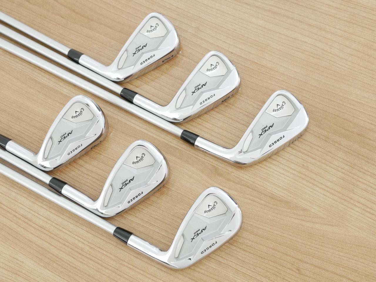 Iron set : Callaway : **มีตำหนิ** ชุดเหล็ก Callaway APEX Pro Forged (ออกปี 2019) มีเหล็ก 5-Pw (6 ชิ้น) ก้านกราไฟต์ Fujikura MCI 80 Flex S