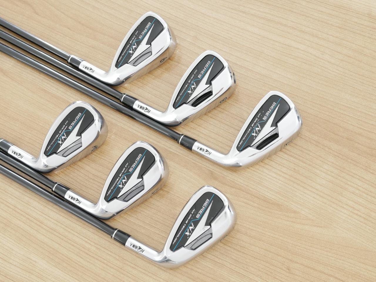 Iron set : Honma : ชุดเหล็ก Honma Beres NX (รุ่นปี 2023) มีเหล็ก 7-11,Aw (6 ชิ้น) ก้านกราไฟต์ Honma Vizard 45 Flex R