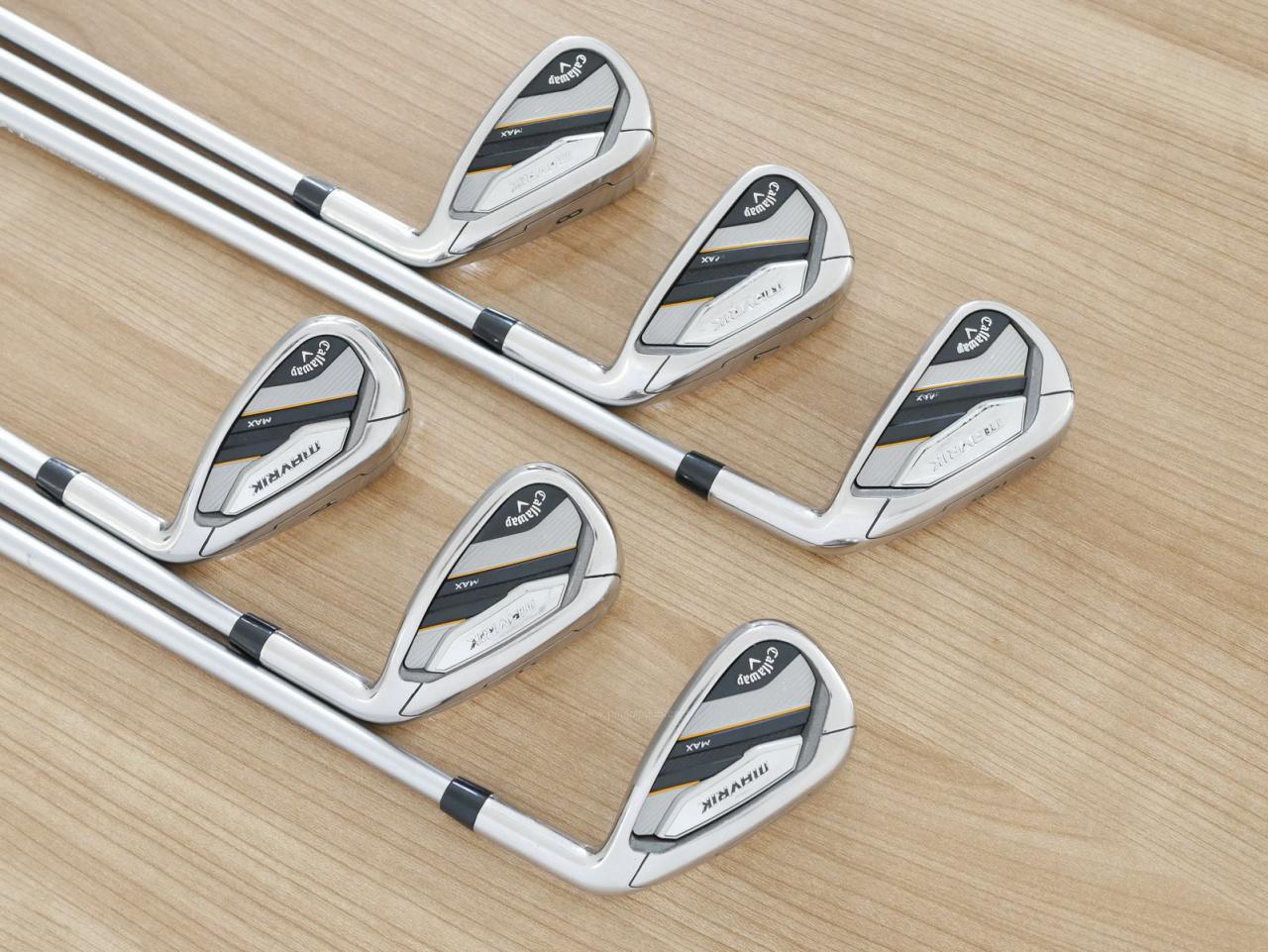 Iron set : Callaway : ชุดเหล็ก Callaway Mavrik MAX (ออกปี 2020 ตีง่าย ไกลมากๆ) มีเหล็ก 6-Pw,Aw (6 ชิ้น) ก้านกราไฟต์ Mitsubishi Diamana 40 Flex R