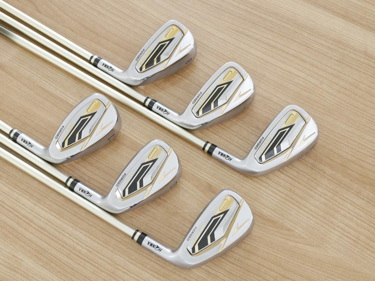 Iron set : Honma : **ก้าน 3 ดาว** ชุดเหล็ก Honma Beres 09 Forged (รุ่นล่าสุด ออกปี 2024 สวยมากๆ) มีเหล็ก 6-11 (6 ชิ้น เทียบเท่า 6-Pw) ก้าน ARMRQ FX Flex R (3 ดาว)