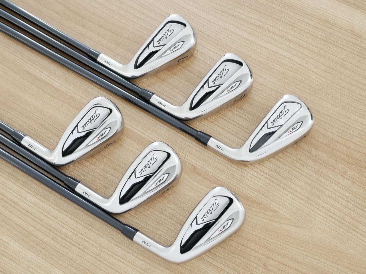 Iron set : Titleist : ชุดเหล็ก Titleist AP1 718 (ออกปี 2018) มีเหล็ก 5-Pw (6 ชิ้น) ก้านกราไฟต์ Fujikura MCI 60 Flex S