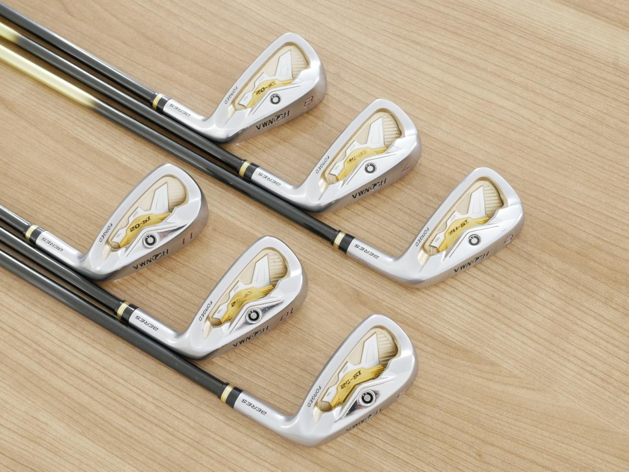 Iron set : Honma : ชุดเหล็ก Honma Beres IS-02 (หน้าเด้ง Forged) มีเหล็ก 6-11 (6 ชิ้น เทียบเท่า 5-Pw) ก้าน ARMRQ 6 (49) Flex R (2 ดาว)