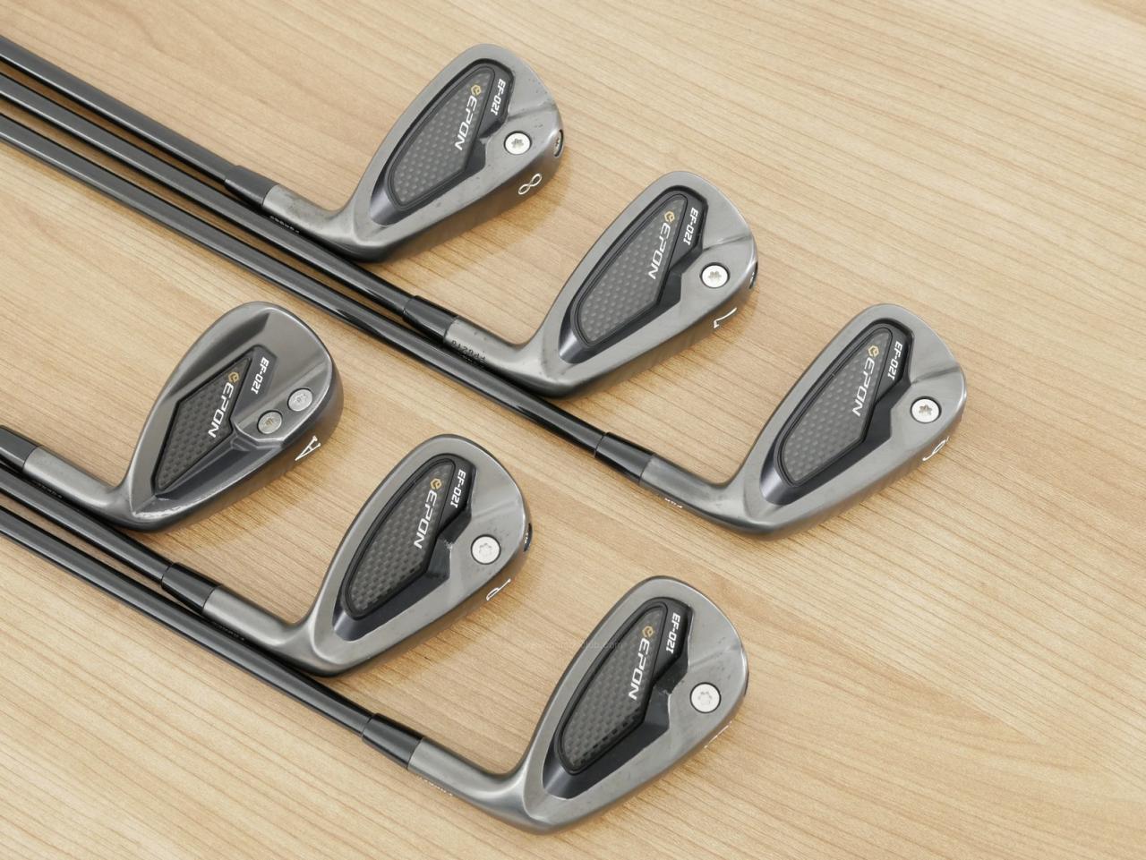 Iron set : Epon : ชุดเหล็ก EPON EF-02I Forged (ออกปี 2022 ใบใหญ่ ตีง่าย ไกล) มีเหล็ก 6-Pw,Aw (6 ชิ้น) ก้านกราไฟต์ Graphite Design RAUNE i60 Flex R