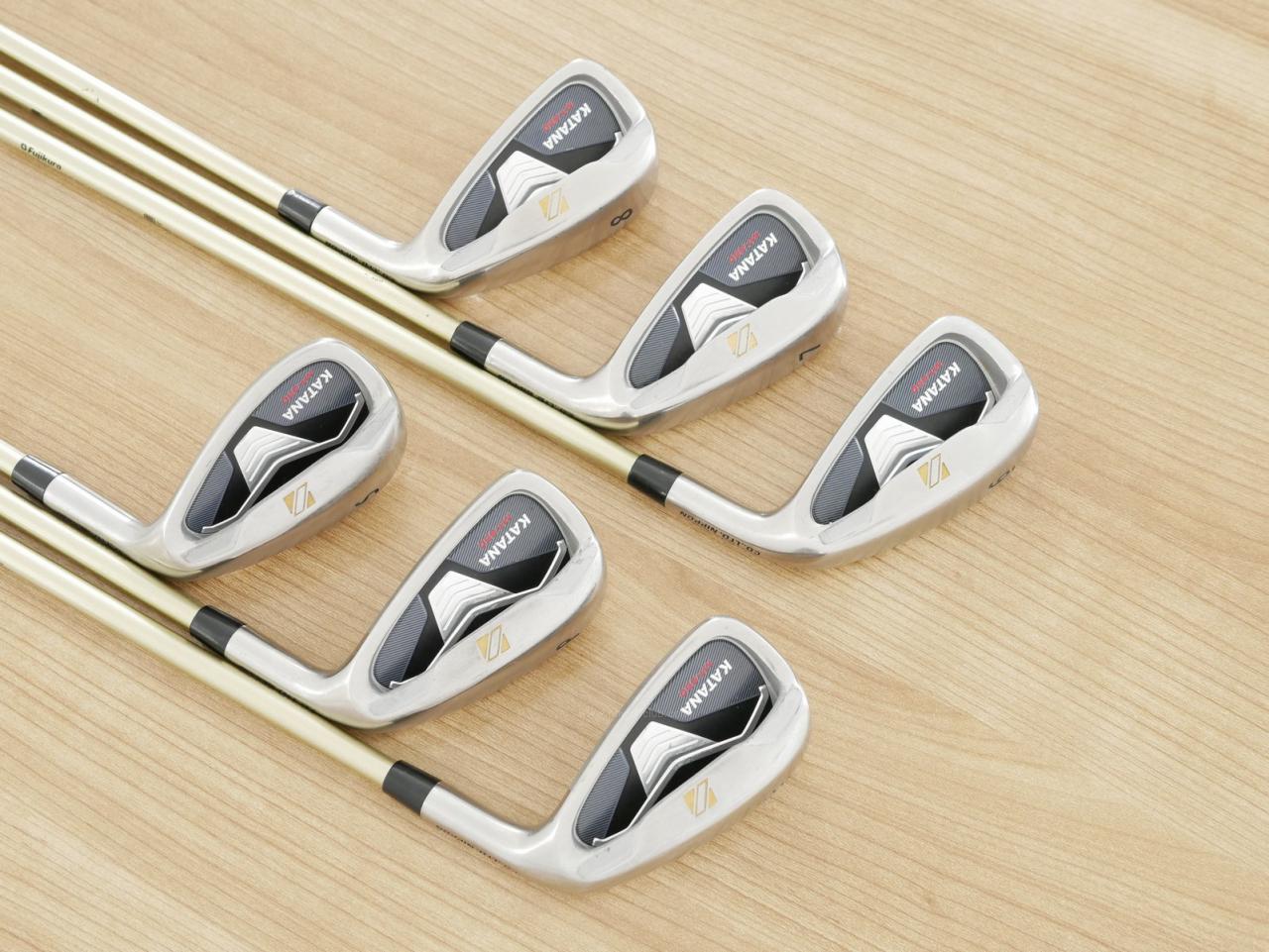 Iron set : Katana : ชุดเหล็ก Katana Sword MT-550 (ใบใหญ่ ตีง่าย) มีเหล็ก 6-Pw,Sw (6 ชิ้น) ก้านกราไฟต์ Fujikura Speeder 589 Flex R