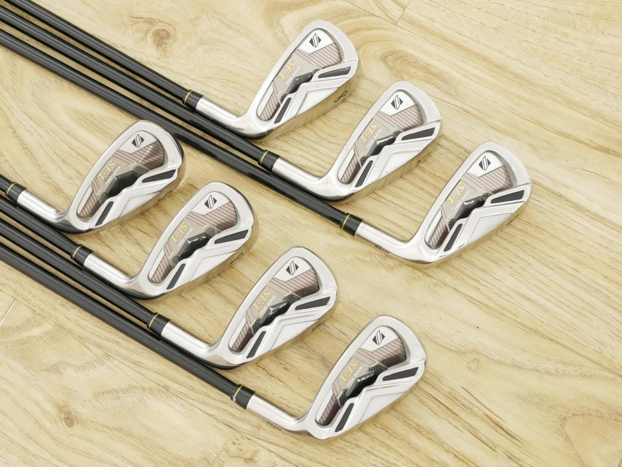 Iron set : Katana : ชุดเหล็ก Katana Snipe Iron SF-1 (หน้าเด้ง) มีเหล็ก 6-Pw,Aw,Sw (7 ชิ้น) ก้านกราไฟต์ Flex SR