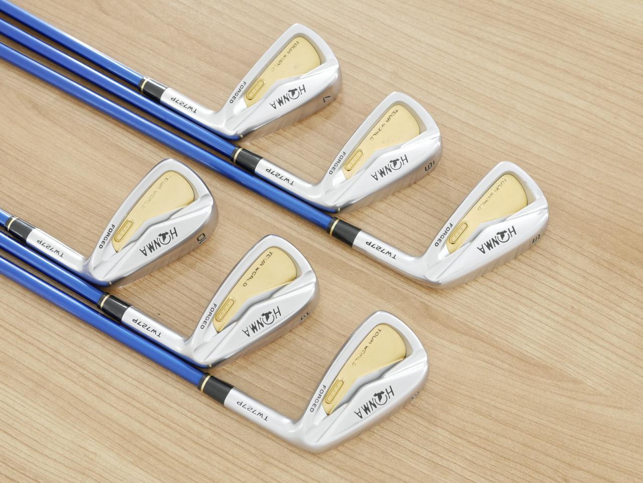 Iron set : Honma : **ก้าน 3 ดาว** ชุดเหล็ก Honma Tour World TW727P (Forged) มีเหล็ก 5-10 (6 ชิ้น) ก้านกราไฟต์ ARMRQ 8 (54) Flex R (3 ดาว)