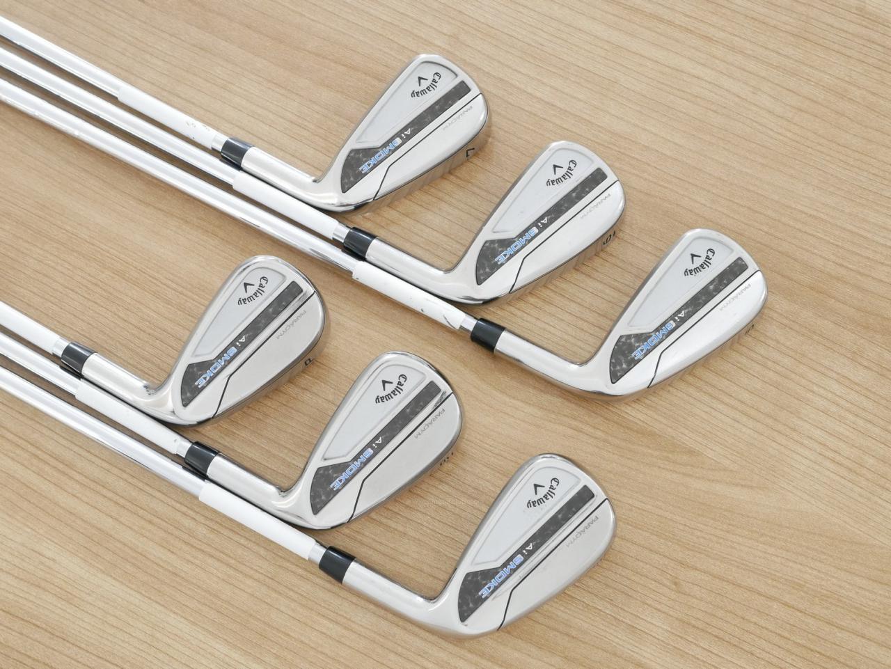 Iron set : Callaway : ชุดเหล็ก Callaway Paradym Ai Smoke (ออกปี 2024 ตีง่ายมาก ไกล Japan Spec.) มีเหล็ก 5-Pw (6 ชิ้น) ก้านเหล็ก NS Pro 950 NEO Flex S