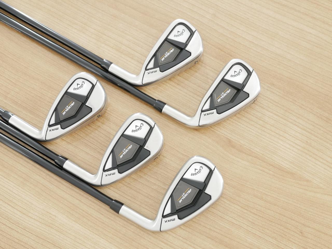 Iron set : Callaway : ชุดเหล็ก Callaway Rogue ST Max (ออกปี 2022 ตีง่าย ไกลมาก) มีเหล็ก 6-Pw (5 ชิ้น) ก้านกราไฟต์ Mitsubishi TENSEI CR 55 Flex R