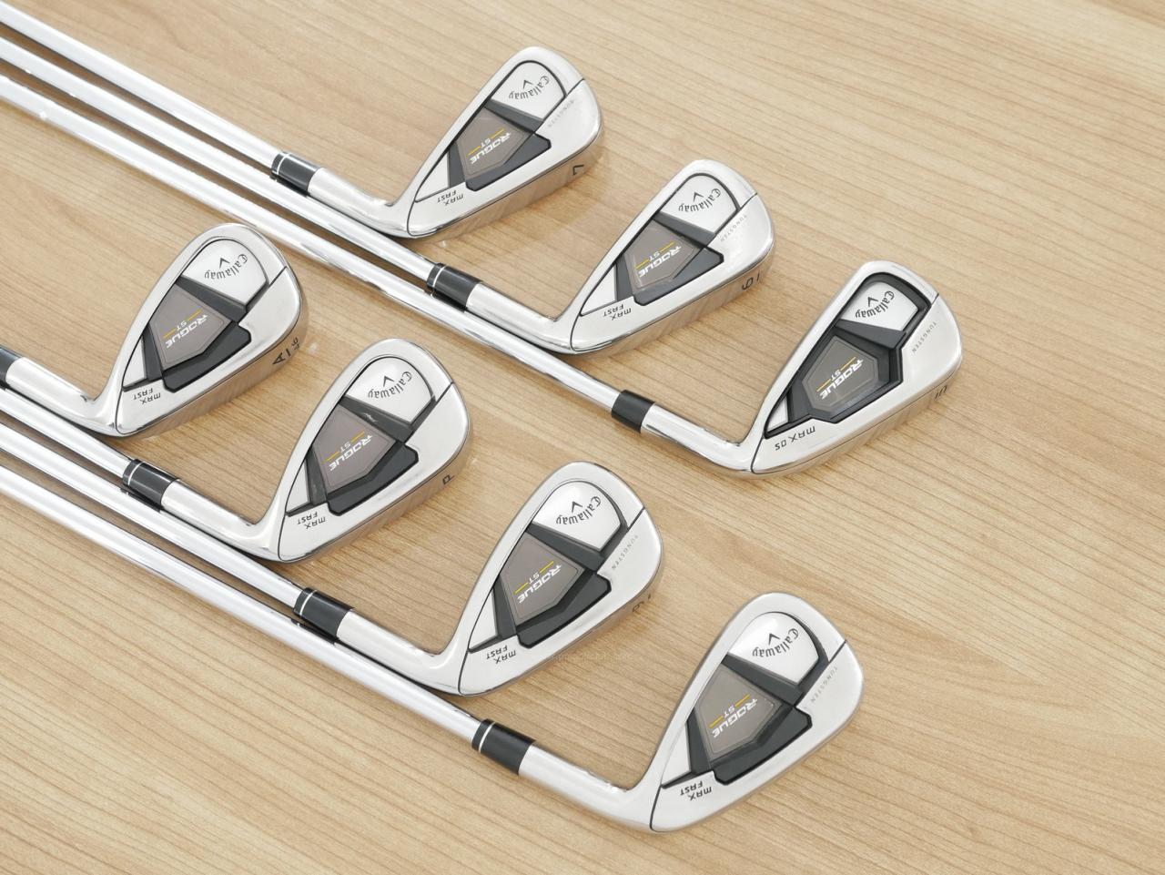 Iron set : Callaway : ชุดเหล็ก Callaway Rogue ST Max Fast (ออกปี 2022 ตีง่ายที่สุด ไกลสุดของ Callaway) มีเหล็ก 5-Pw,Aw (7 ชิ้น) ก้านเหล็ก NS Pro ZELOS 7 Flex S