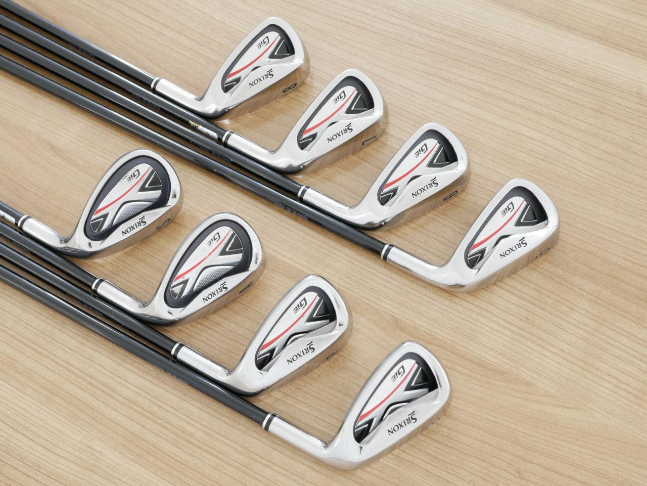 Iron set : Other Brand : ชุดเหล็ก Srixon GIE (ใบใหญ่ ตีง่าย) มีเหล็ก 5-Pw,Aw,Sw (8 ชิ้น) ก้านกราไฟต์ Miyazaki 61 Flex R