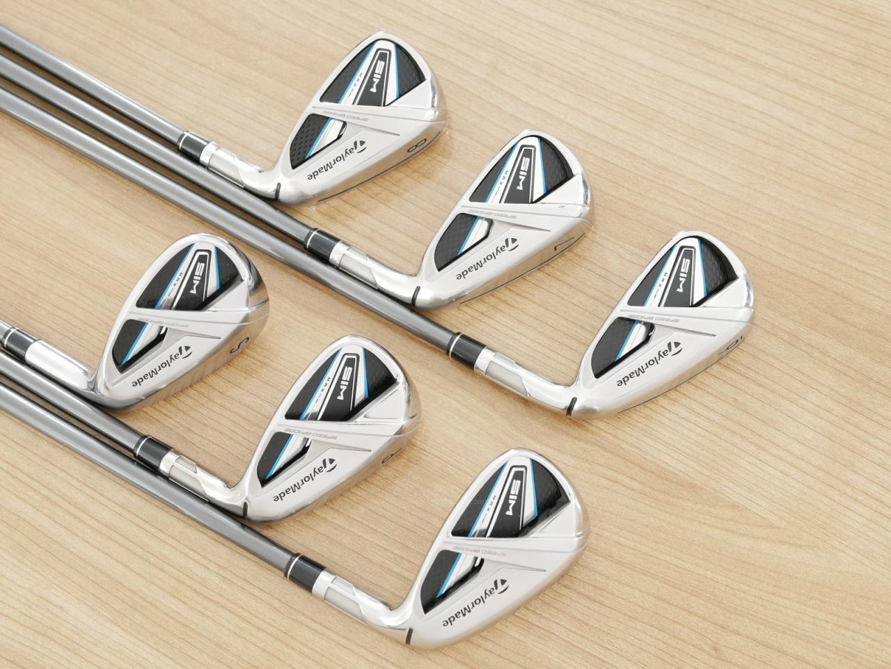 Iron set : Taylormade : ชุดเหล็ก Taylormade SIM MAX (ออกปี 2020 Japan Spec.) มีเหล็ก 6-Pw,Sw (6 ชิ้น) ก้านกราไฟต์ Mitsubishi Tensei TM60 Flex R