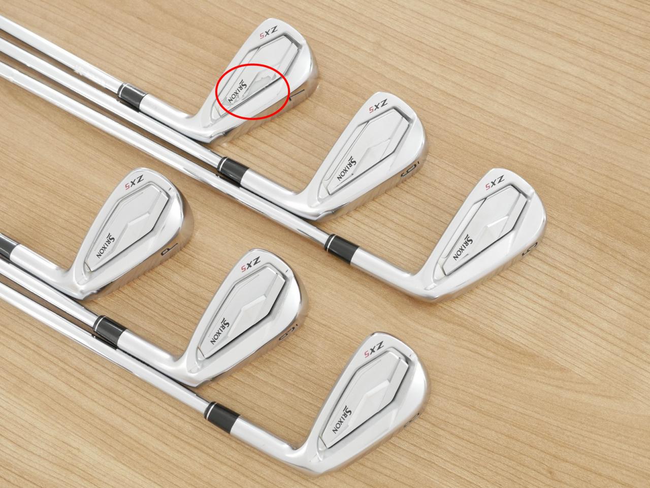 Iron set : Other Brand : **มีตำหนิ** ชุดเหล็ก Srixon ZX5 Forged (ออกปี 2021) มีเหล็ก 5-Pw (6 ชิ้น) เหล็ก NS Pro 950 DST Flex S