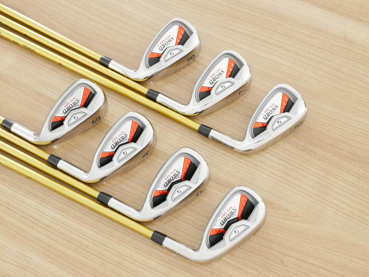 Iron set : Katana : ชุดเหล็ก Katana Sword ATC-589a (หน้าเด้ง) มีเหล็ก 6-Pw,Aw,Sw (7 ชิ้น) ก้านกราไฟต์ Fujikura Speeder 589 Flex SR