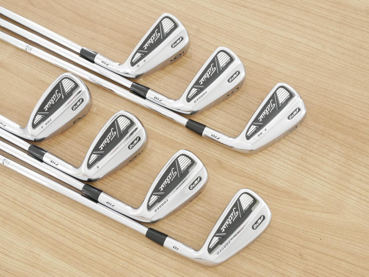Iron set : Titleist : ชุดเหล็ก Titleist AP2 710 Forged มีเหล็ก 4-Pw (7 ชิ้น) ก้านเหล็ก Dynamic Gold S200